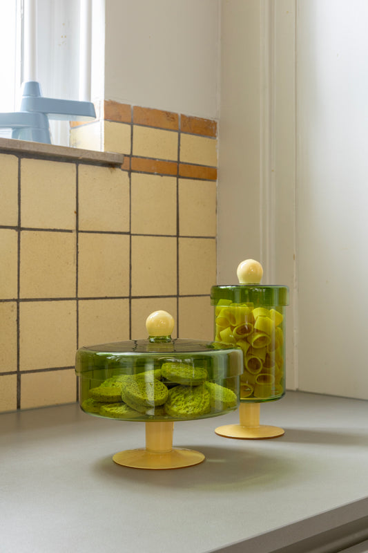 Jar Duo Tall Green