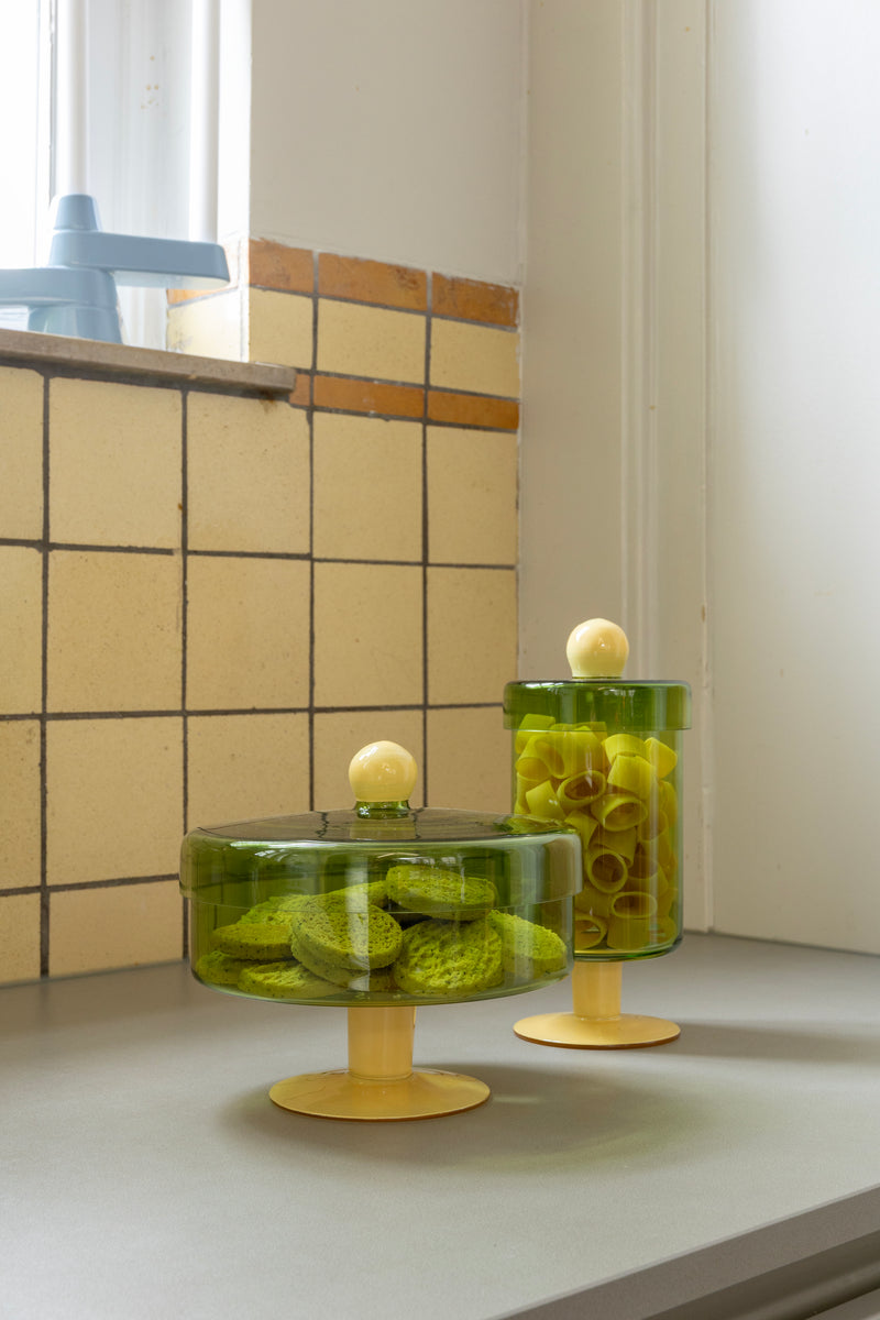 Jar Duo Tall Green