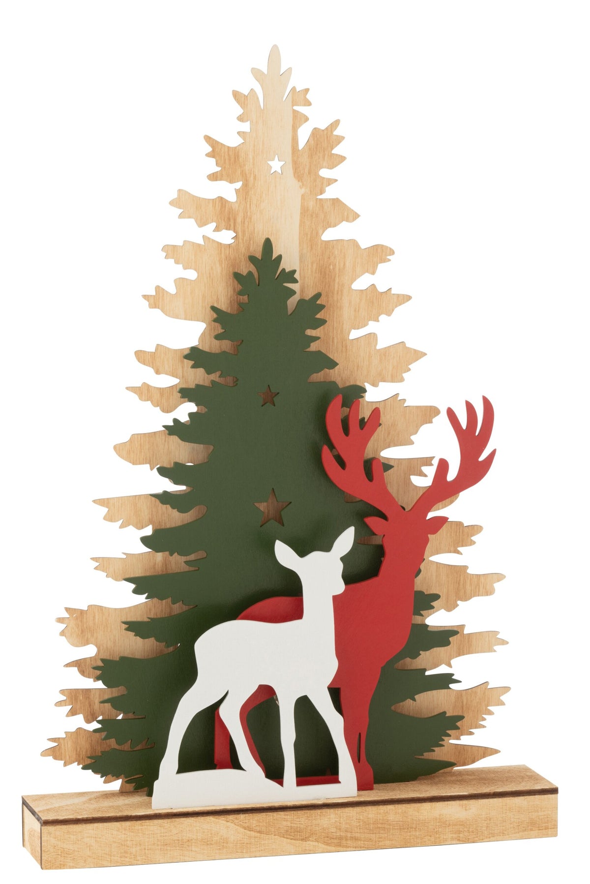 LED Wooden Deer Tree