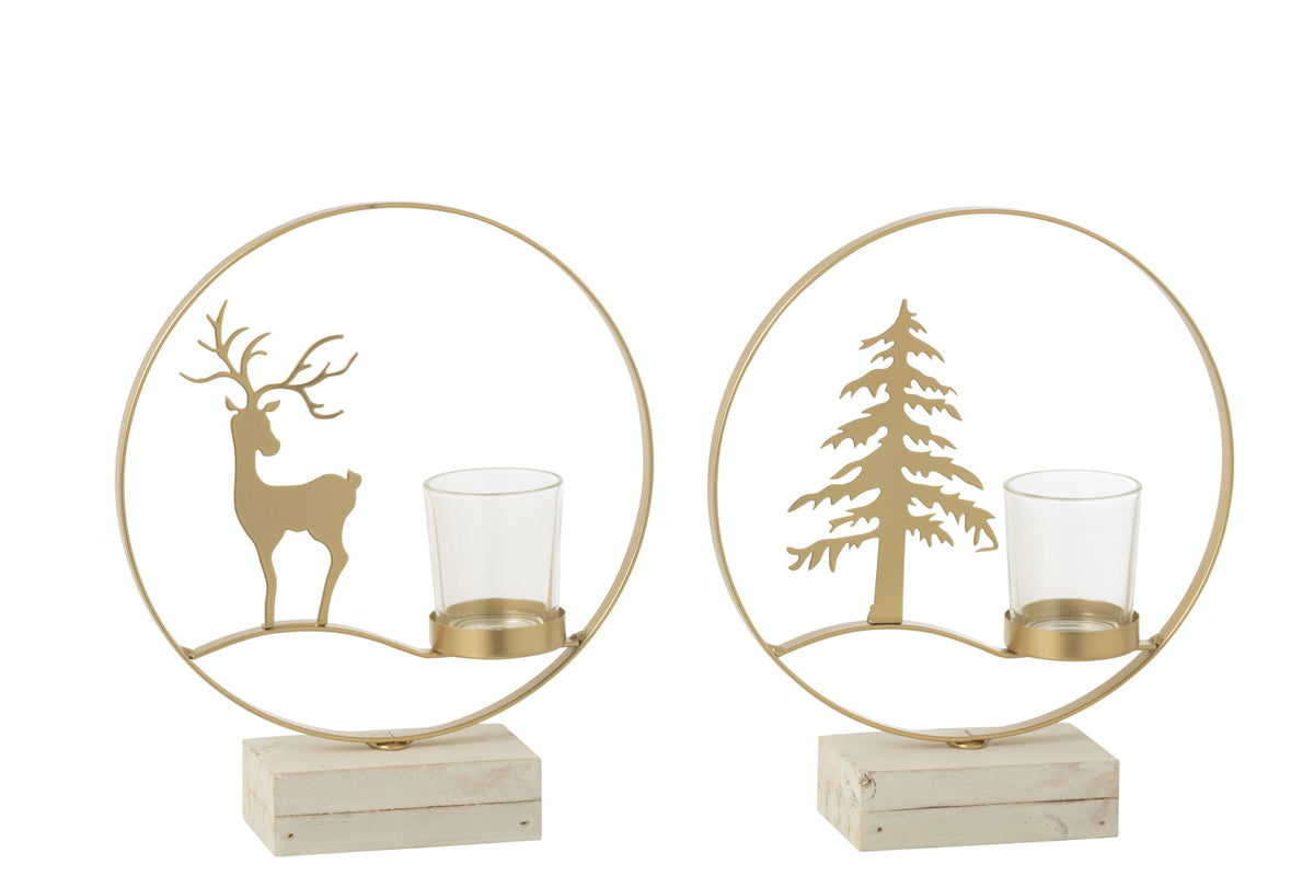 Reindeer And Tree Tealight holder