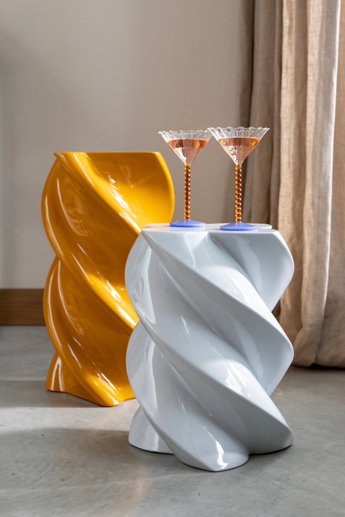 Coupe Perle Amber Set of 2