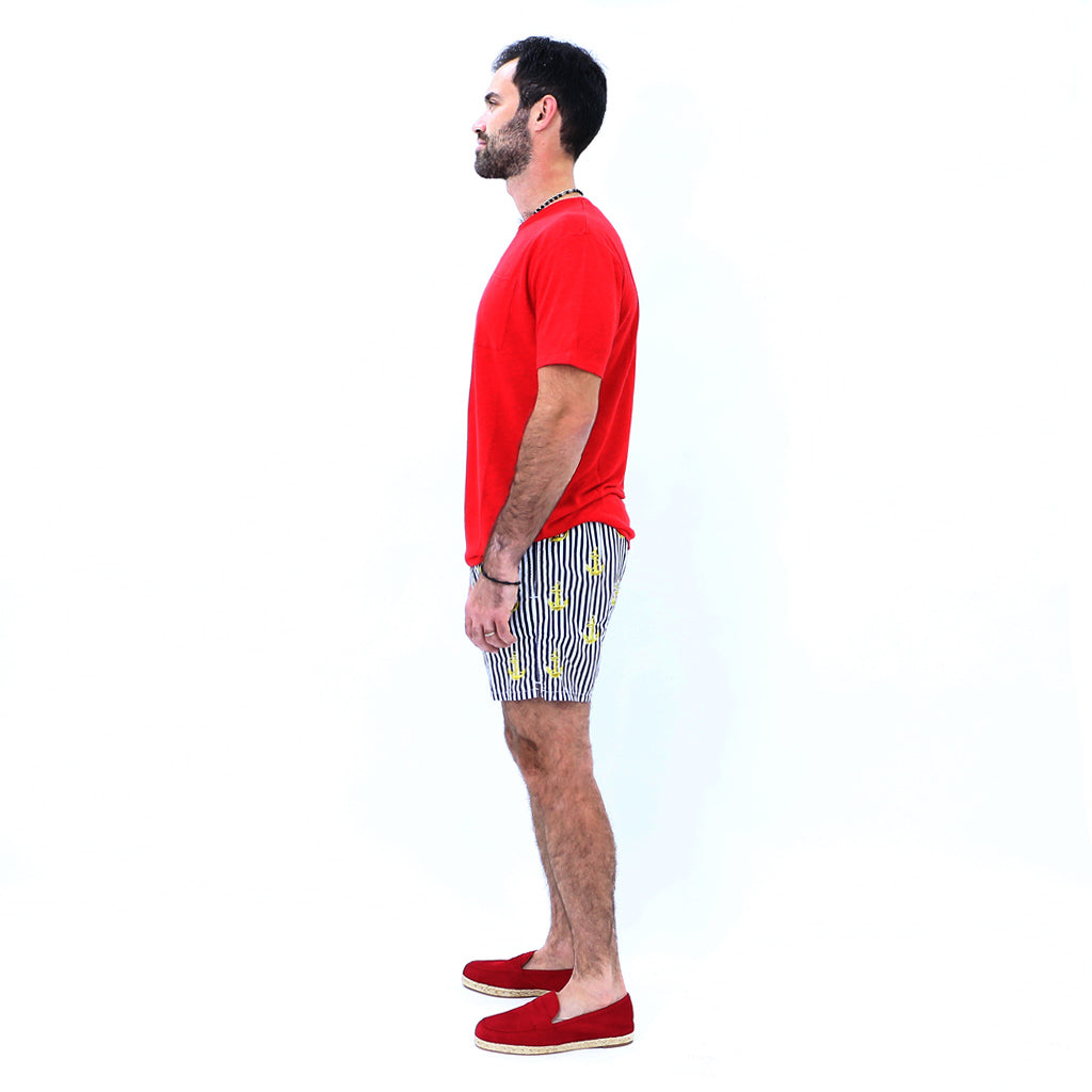 Red Suede Espadrilles