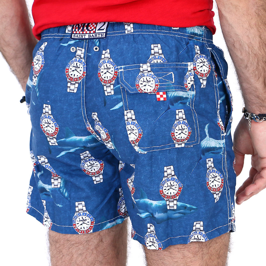 Gustavia Indigo Shark Time Swim Short