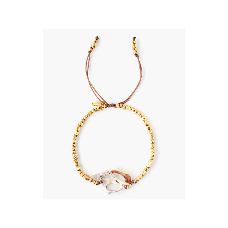 Skeleton Shell Pull Tie Bracelet