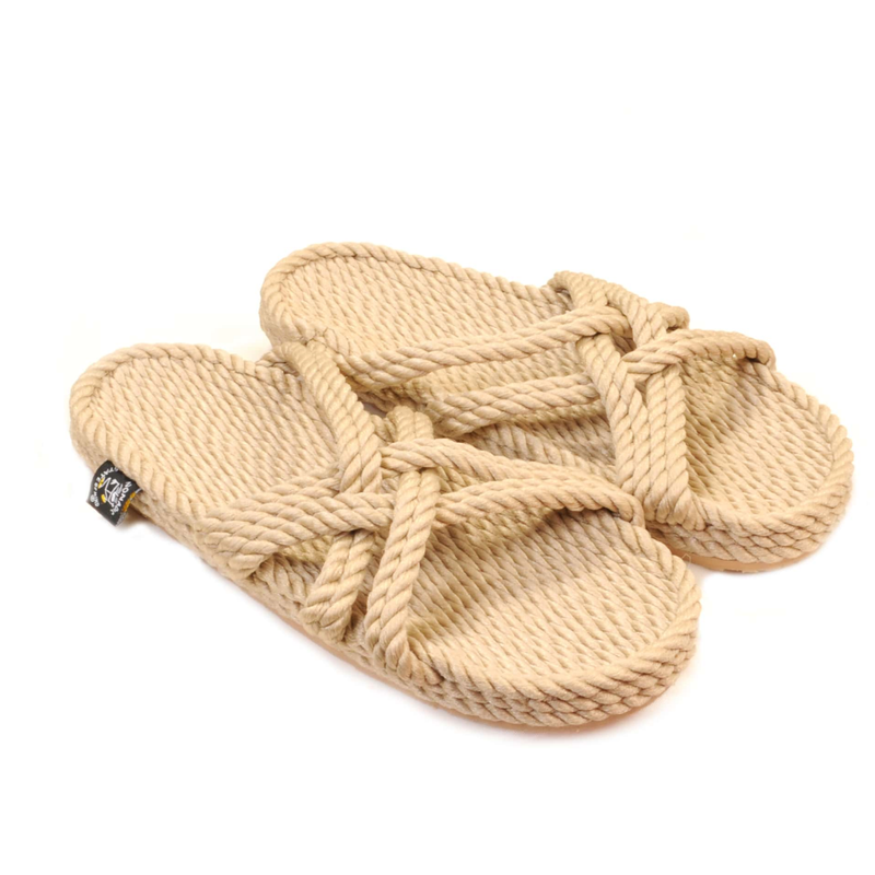 Slip On Sandals in Camel Beige