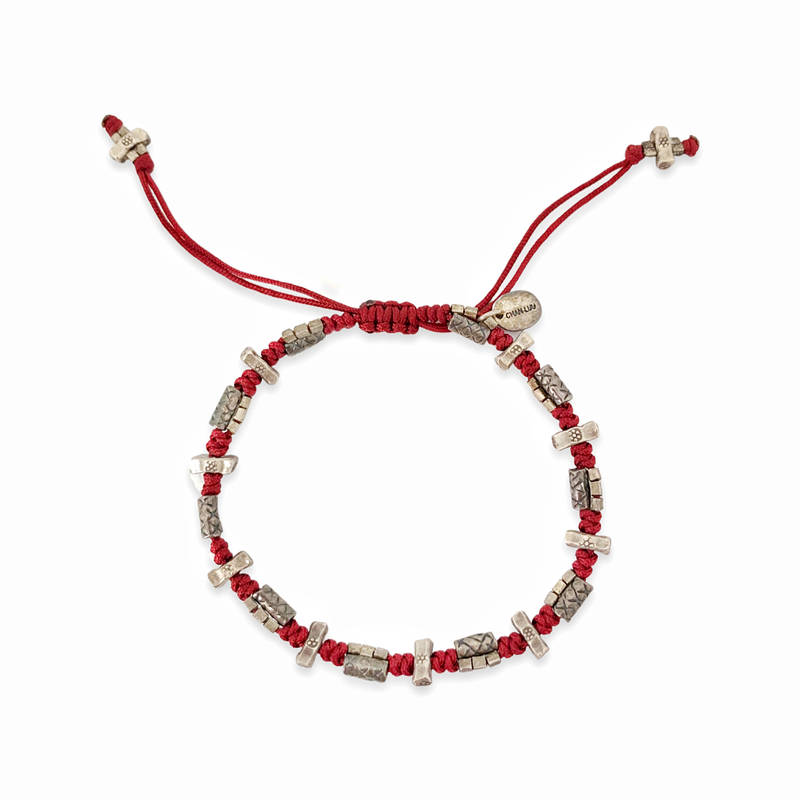 Single Silver Blocks Bracelet