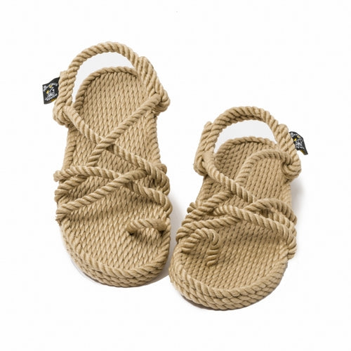Toe Joe Rope Sandals in Camel Beige