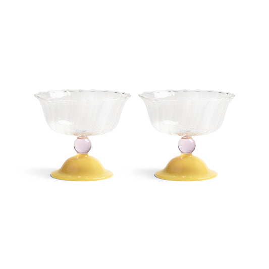 Tulip Coupe Caramel Set of 2