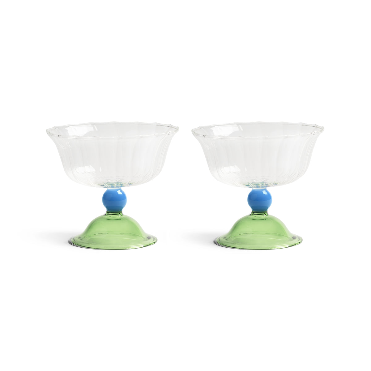 Tulip Coupe Green Set of 2