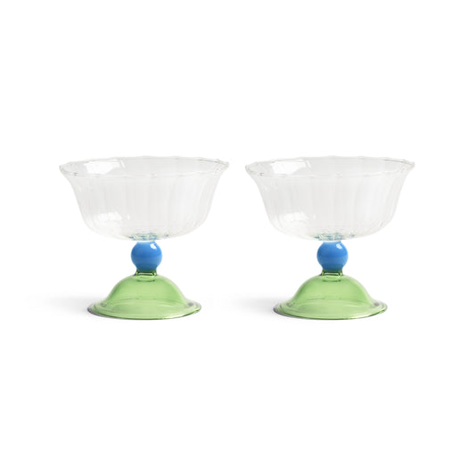 Tulip Coupe Green Set of 2