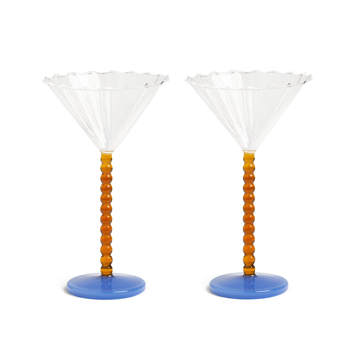 Coupe Perle Amber Set of 2