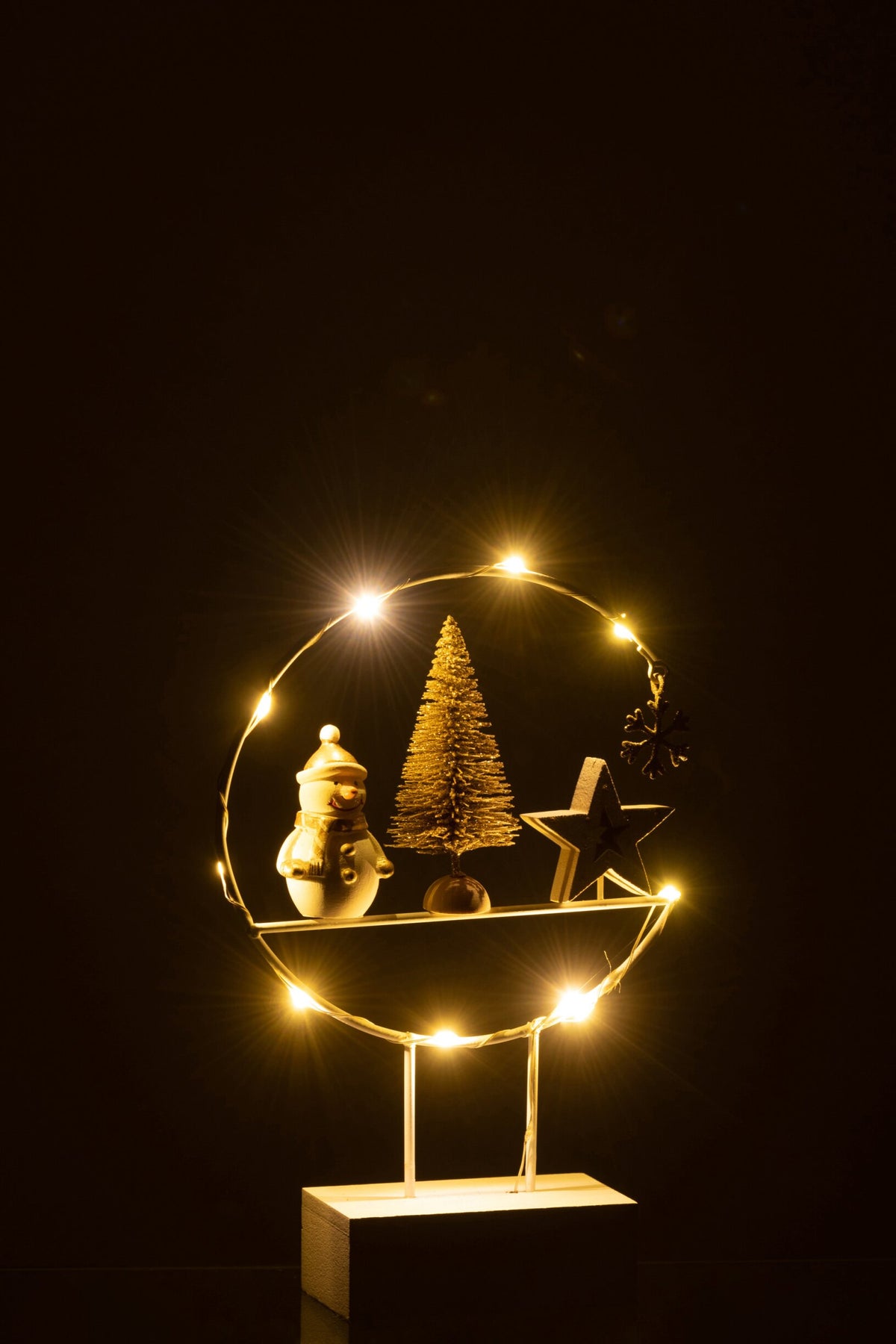LED Snowman & Santa Semicircles