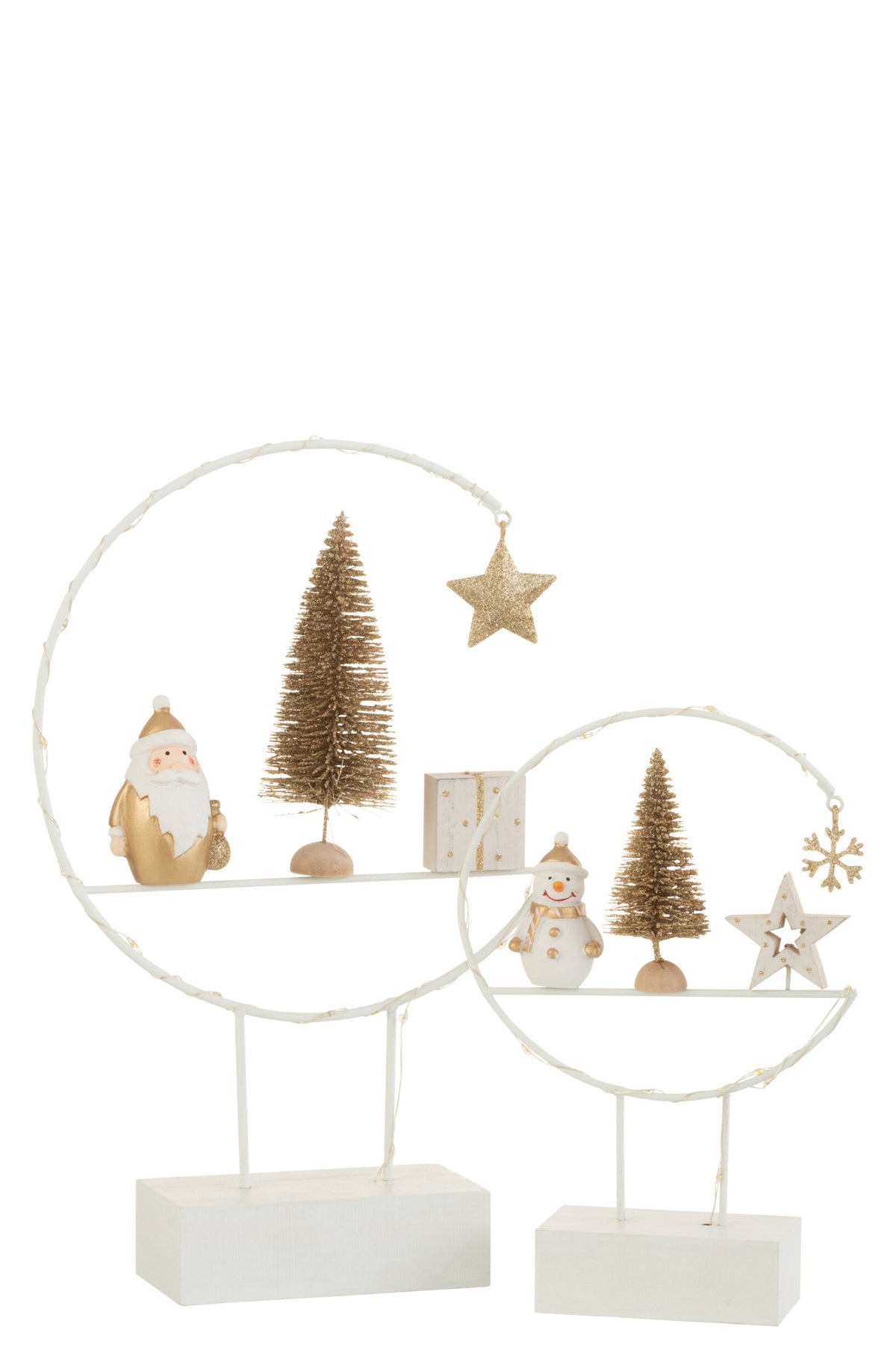 LED Snowman & Santa Semicircles