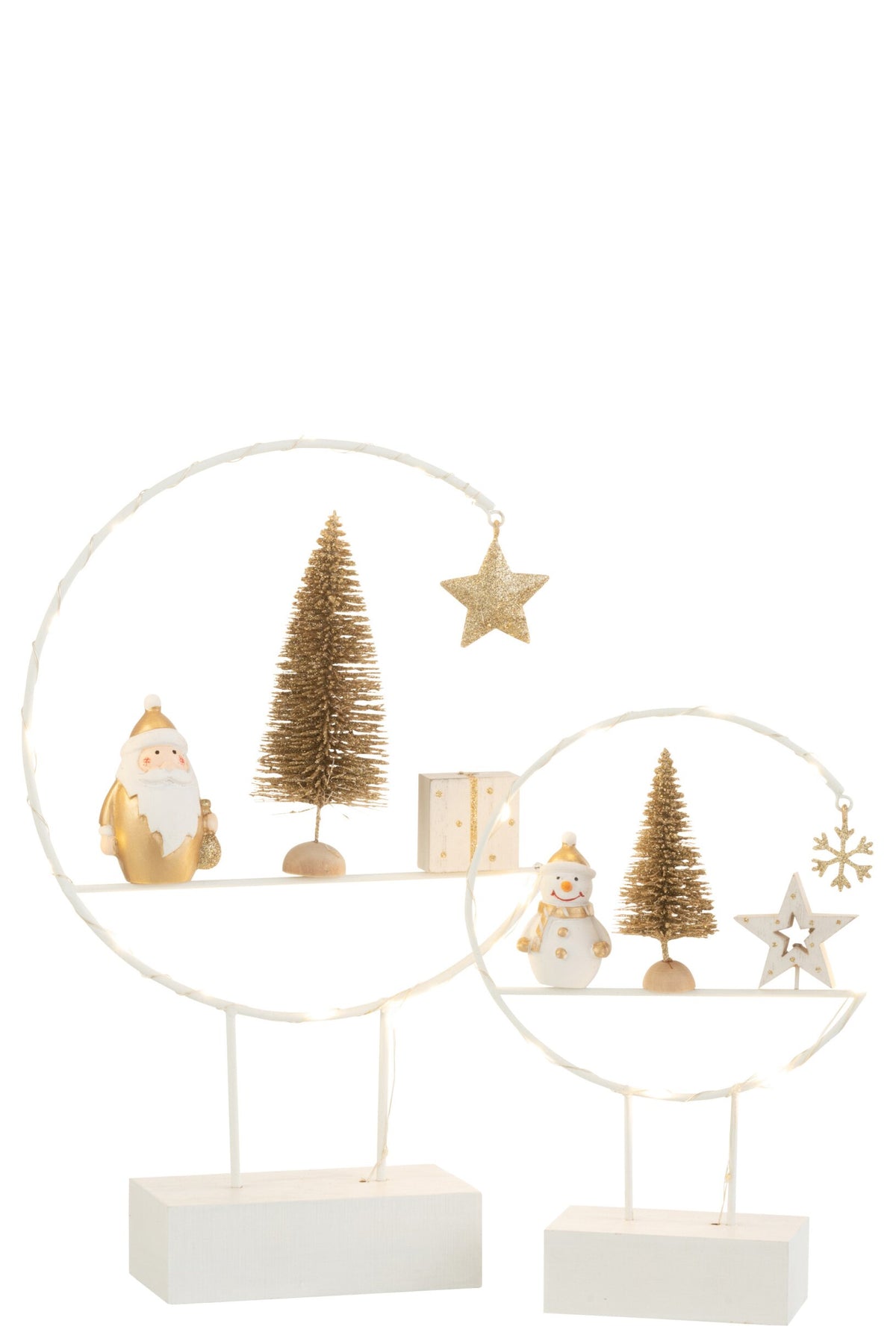 LED Snowman & Santa Semicircles