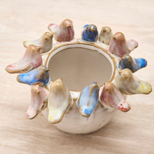 Pot with Birds
