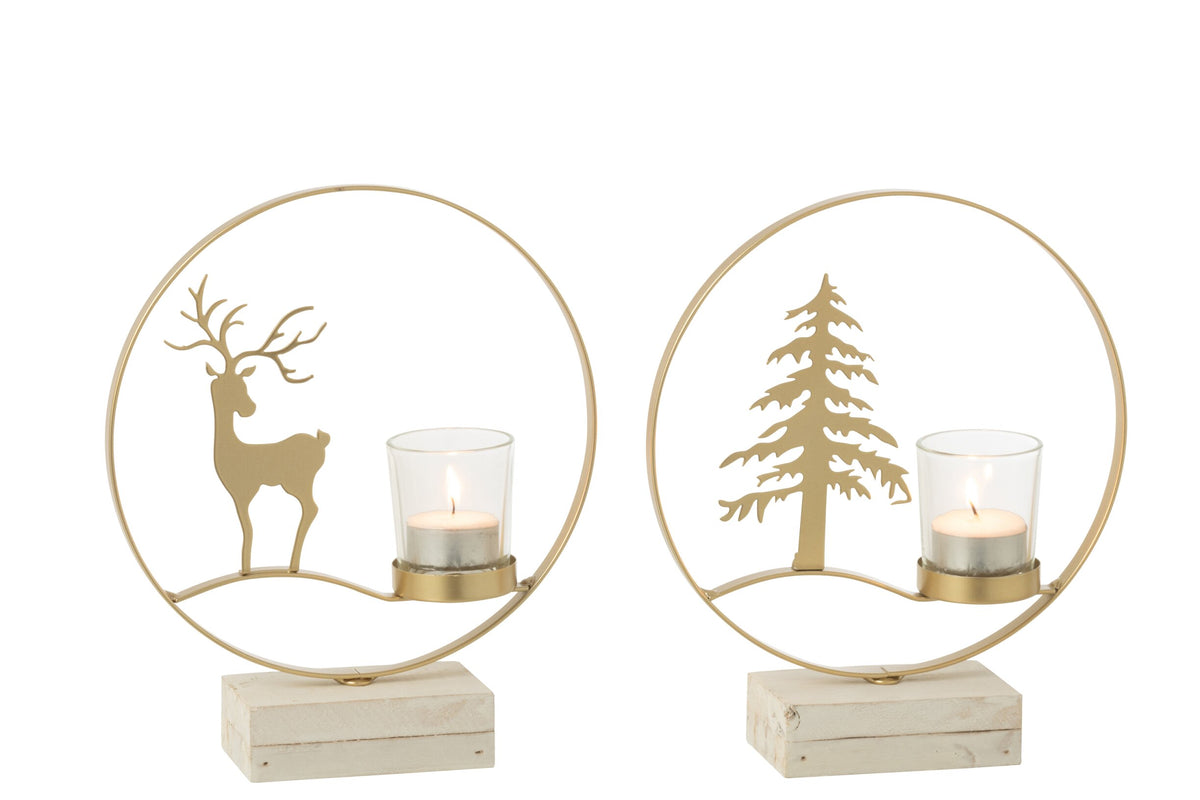 Reindeer And Tree Tealight holder