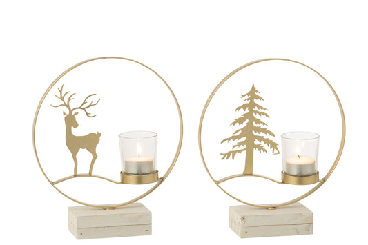 Reindeer And Tree Tealight holder