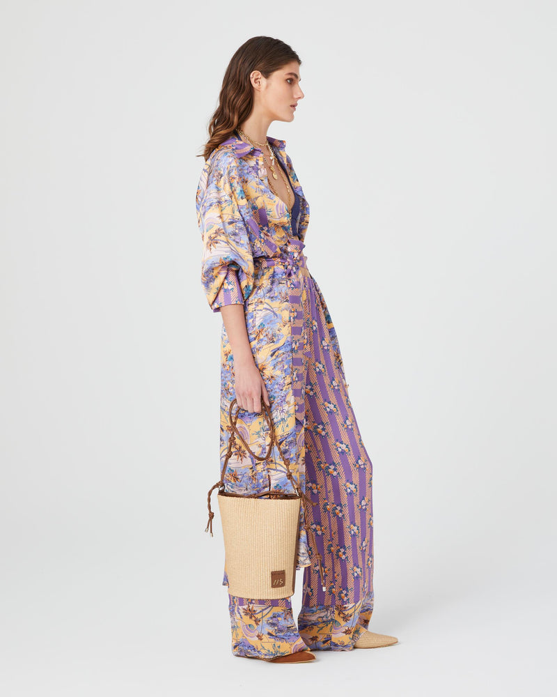 Safari Print Silk Dress