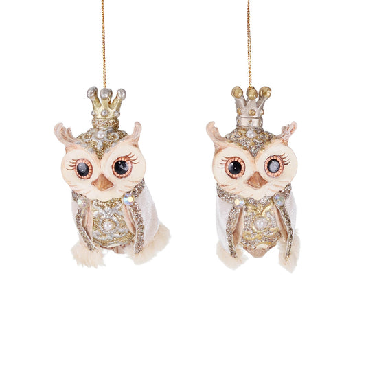 Regal Winter Owl Ornament