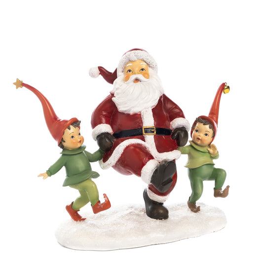 Dancing Santa with Helper Pixies