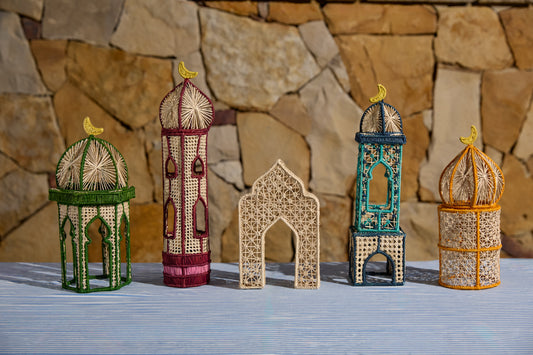 Tall Cylindrical Minaret Burgundy