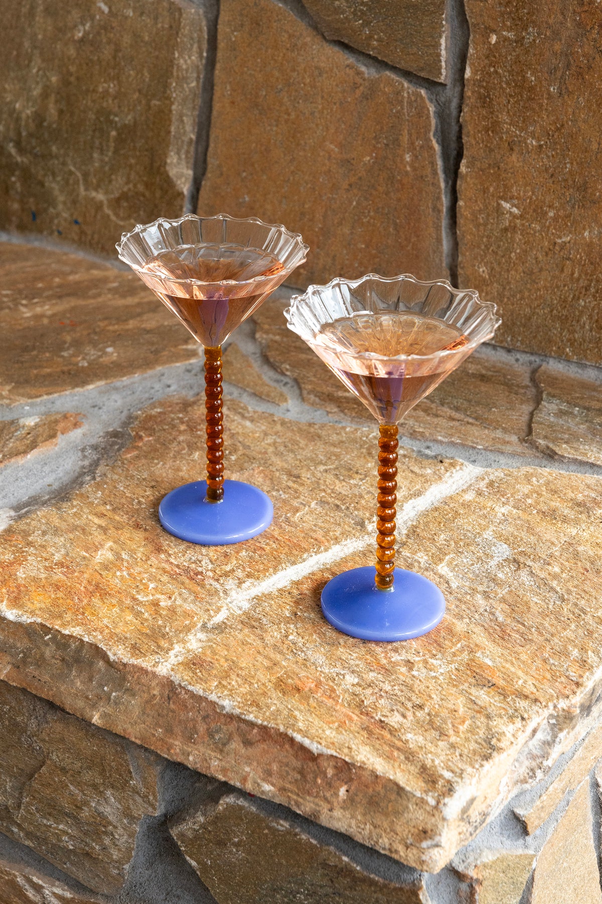 Coupe Perle Amber Set of 2