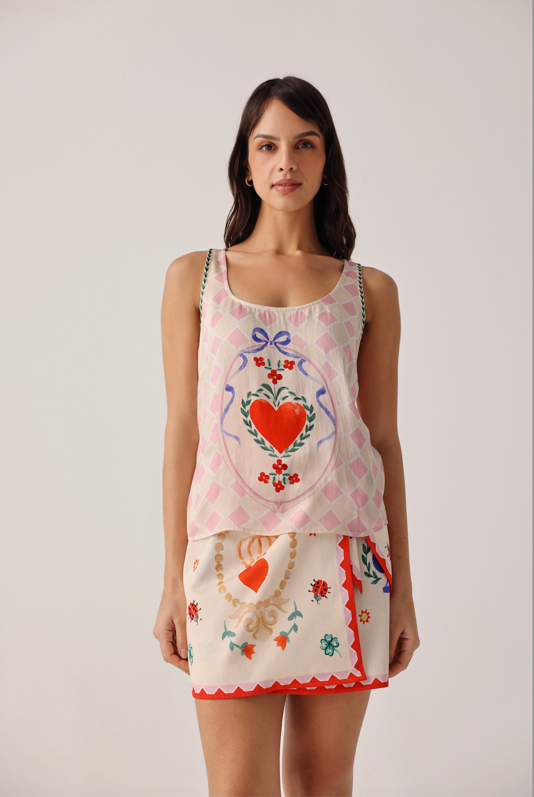 Toni Vest Top in Tarot Print