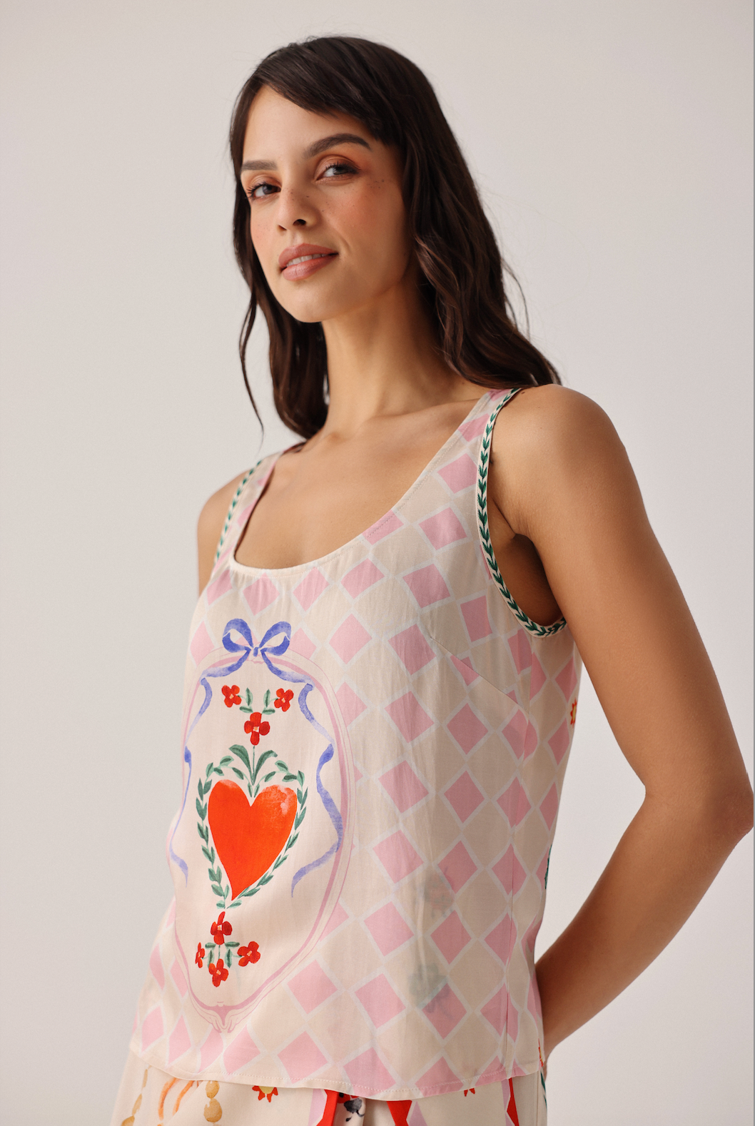 Toni Vest Top in Tarot Print