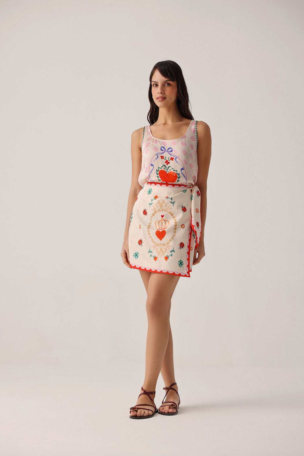 Wrap Me Round Skirt in Tarot Print