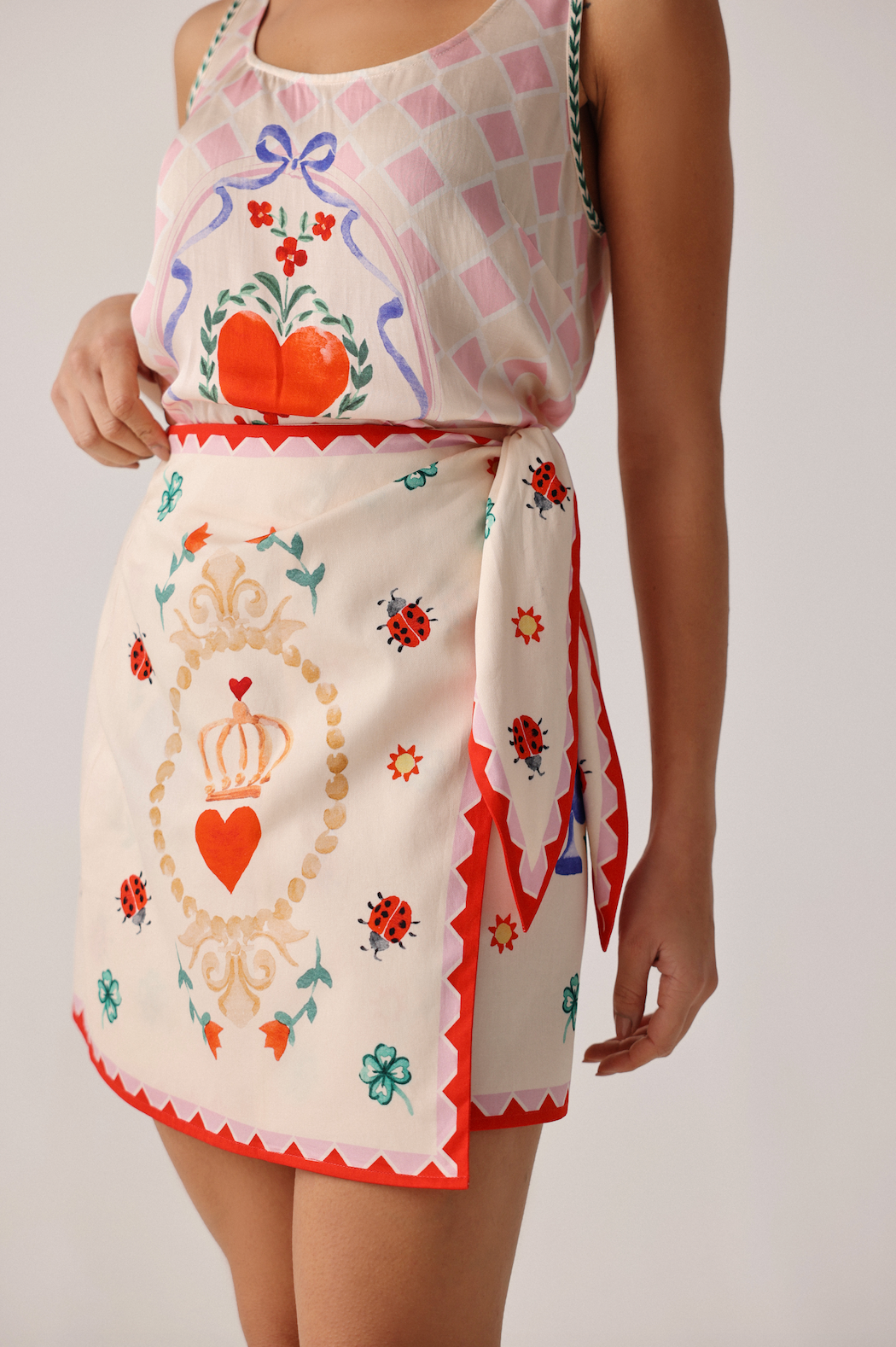 Wrap Me Round Skirt in Tarot Print