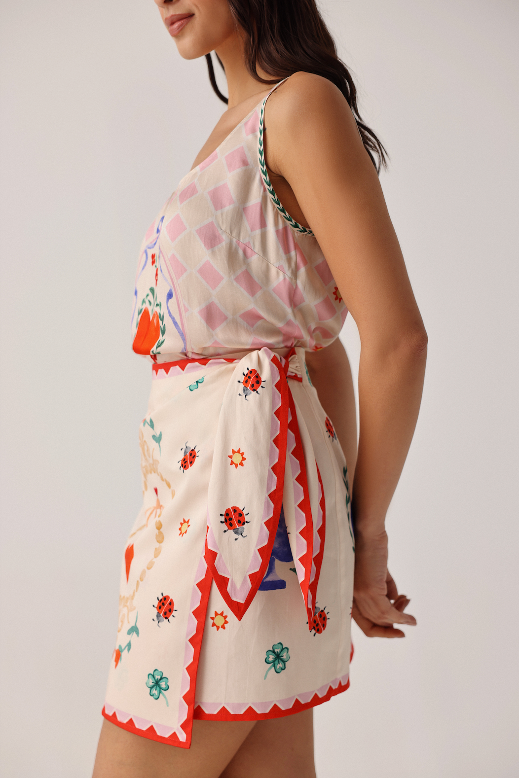 Wrap Me Round Skirt in Tarot Print