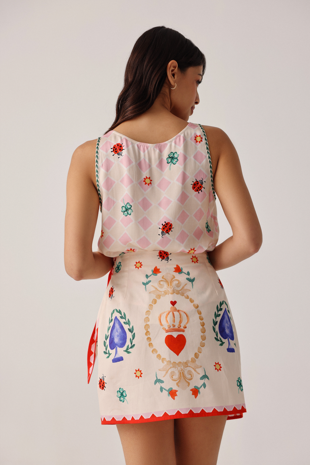 Wrap Me Round Skirt in Tarot Print