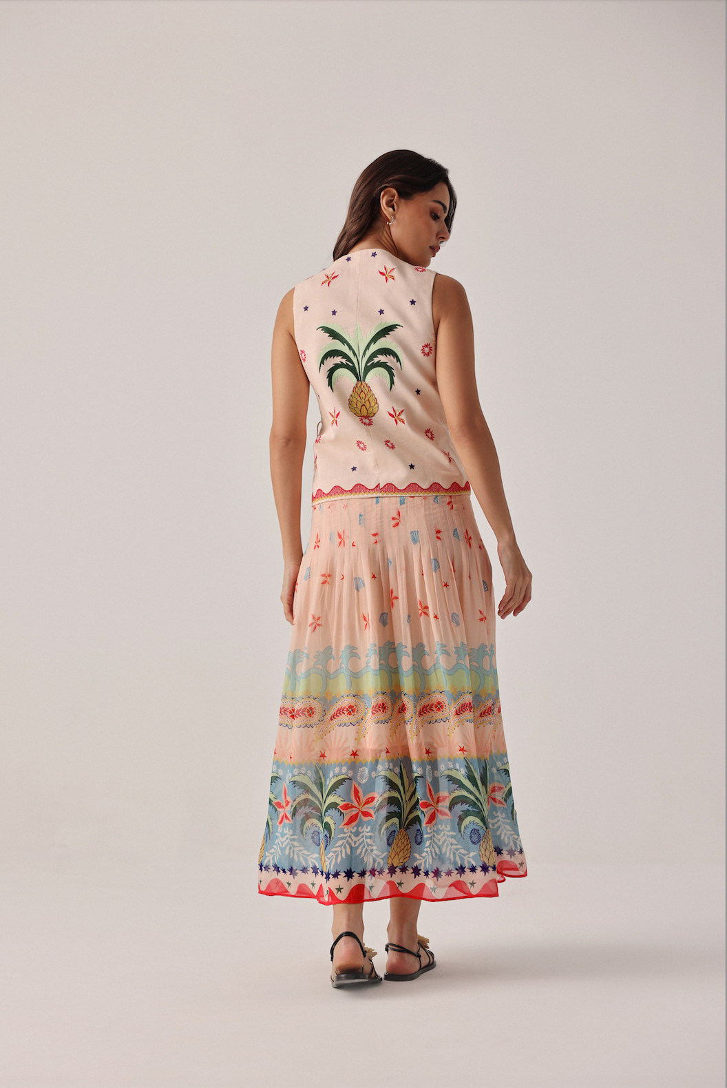 Avery Maxi Dress in Ananas Print