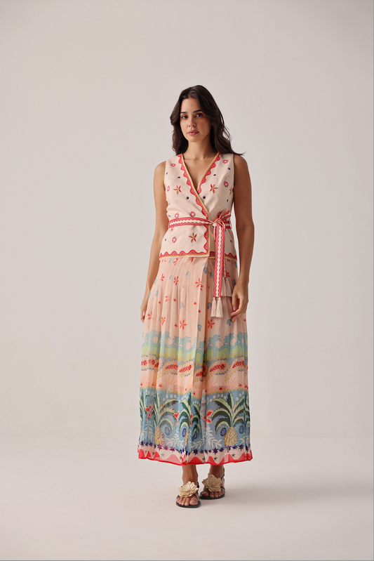 Avery Maxi Dress in Ananas Print
