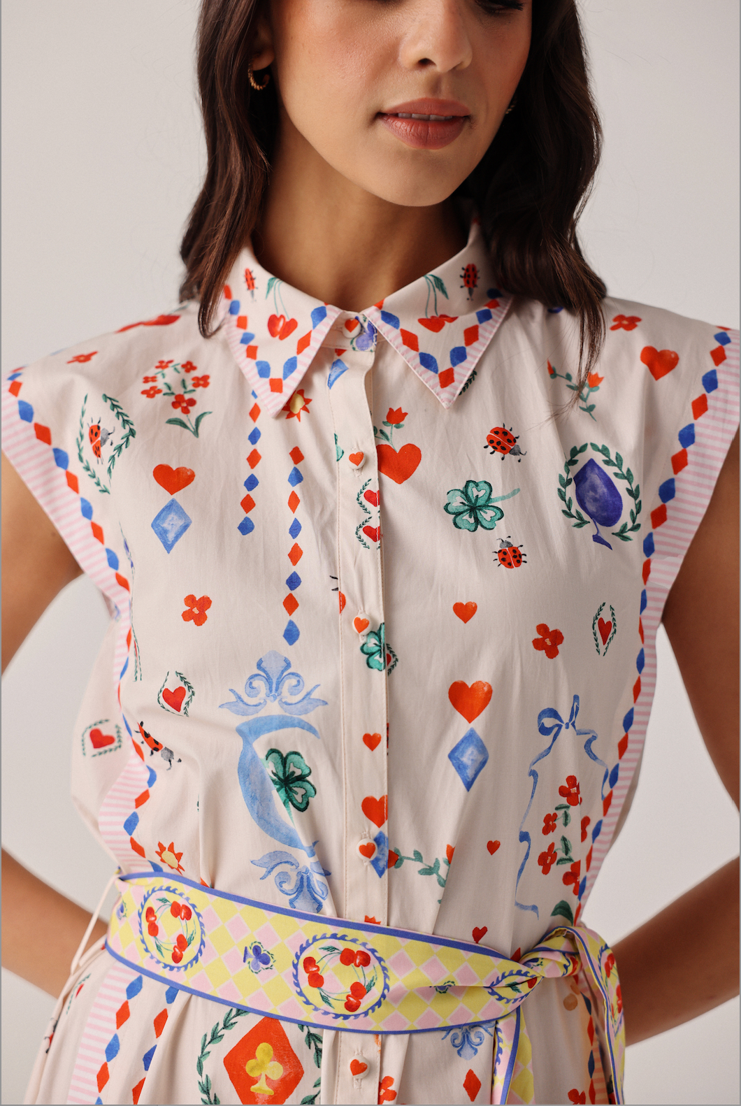Vega Maxi Dress in Tarot Pink Print