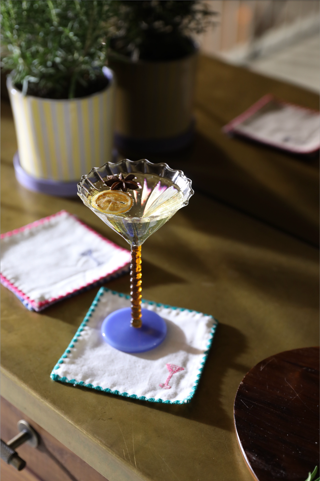 Coupe Perle Amber Set of 2