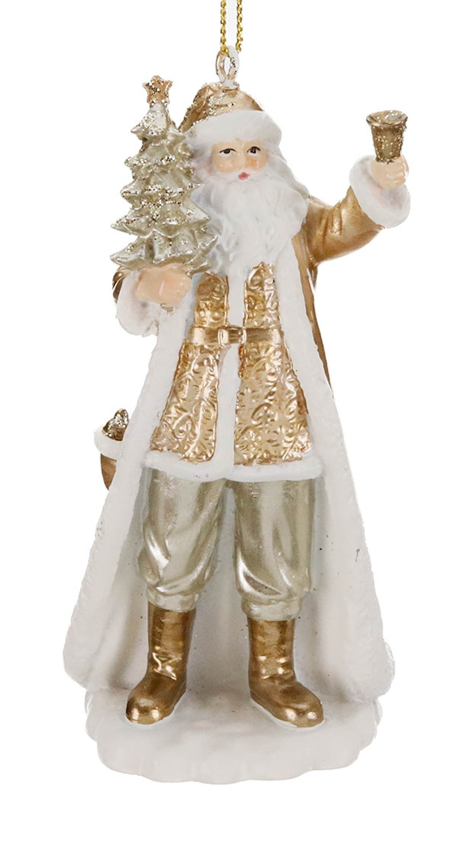 Golden Santa Ornaments
