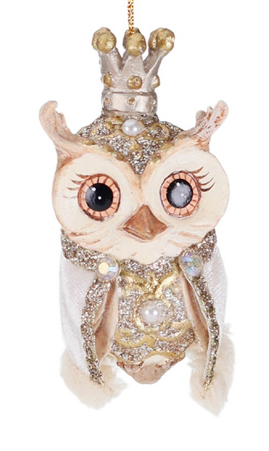 Regal Winter Owl Ornament