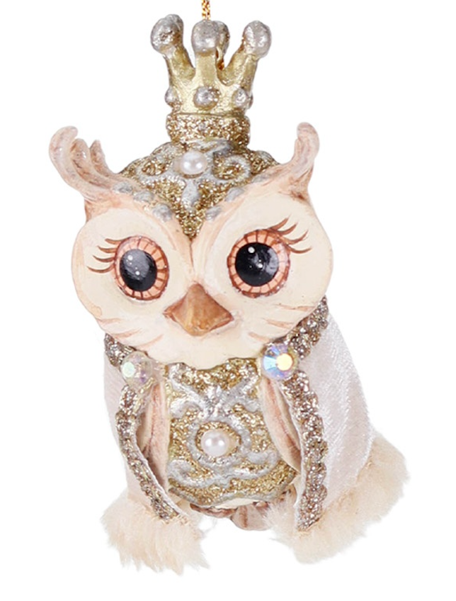 Regal Winter Owl Ornament