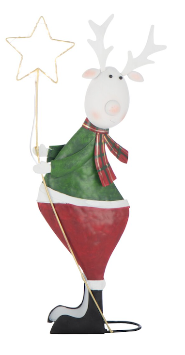 LED Reindeer Holding Star or Tree