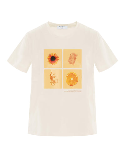Organic Cotton T-Shirt with Maxi Print