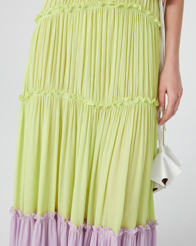 Lime and lilac maxi dress