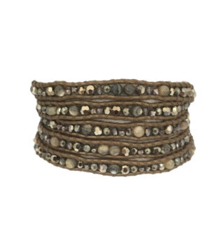 Abalone Wrap Leather Bracelet