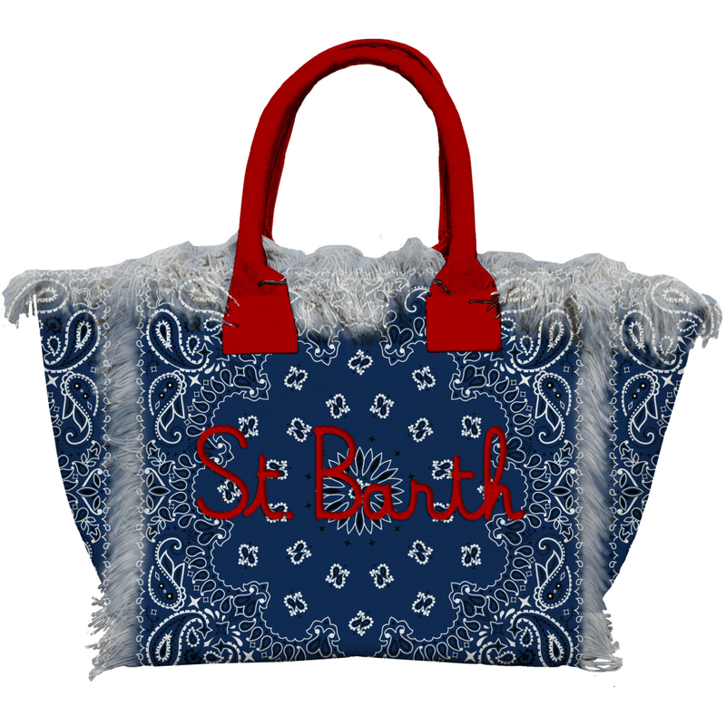 Bandana Canvas Bag with Embroidery