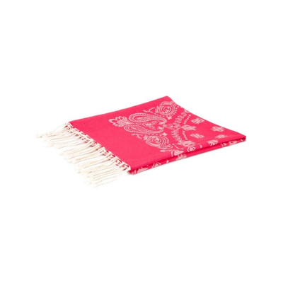 Bandana Red Print Jacquard Beach Towel