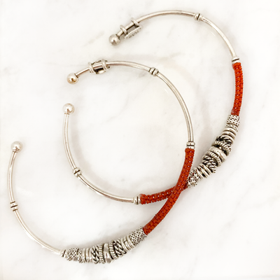 Zizanie Two-Layered Silver Bracelet