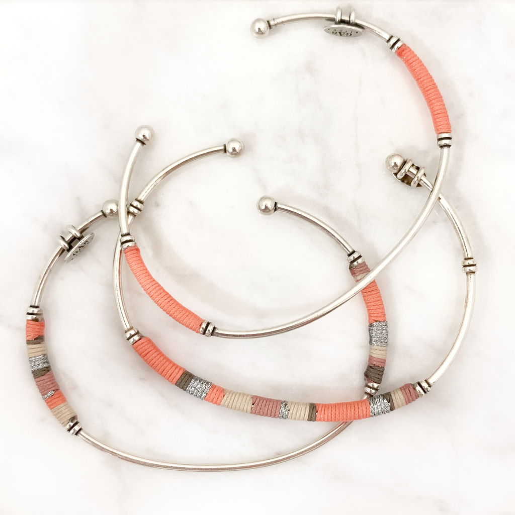 Zanzibar Three-Layered Silver Bracelet