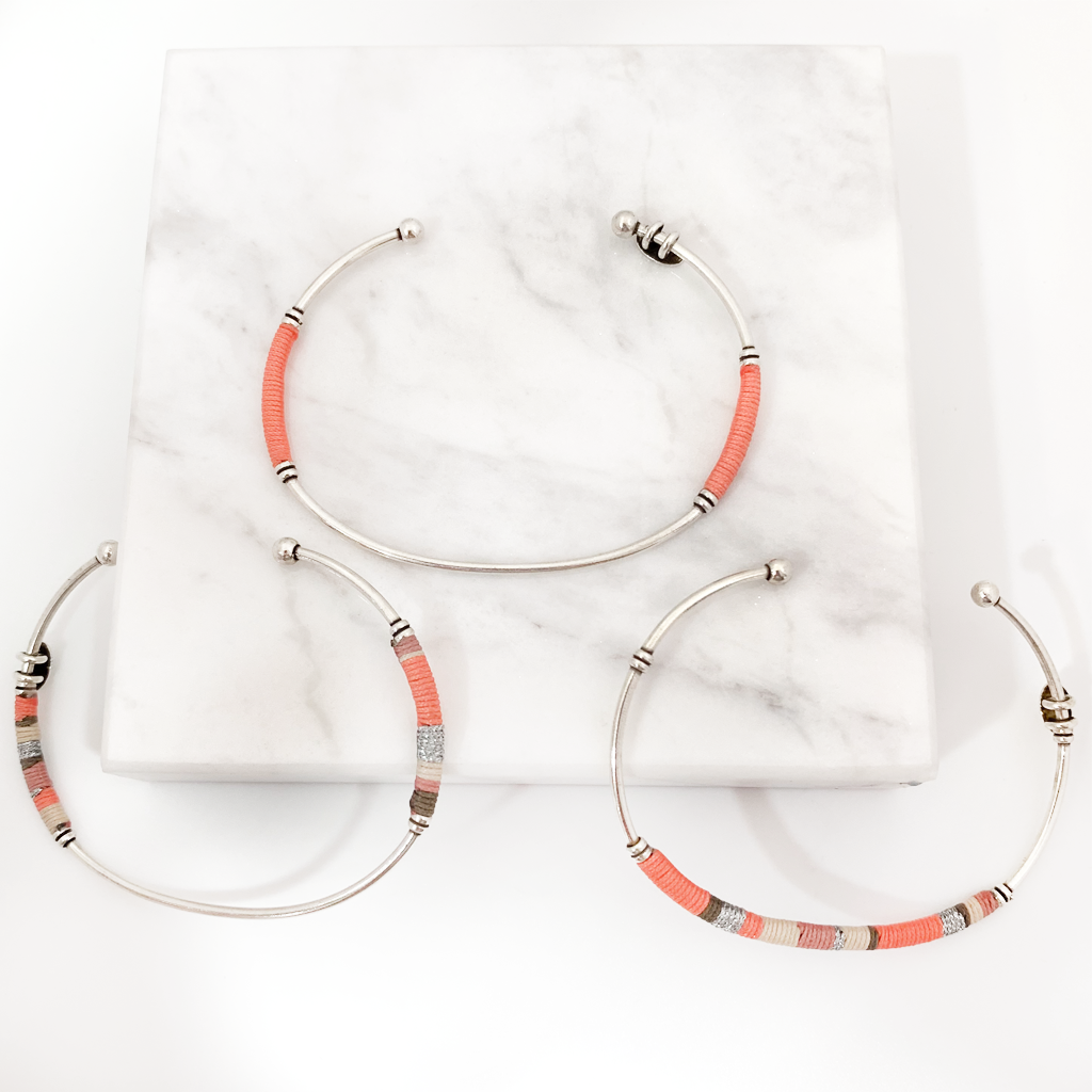 Zanzibar Three-Layered Silver Bracelet
