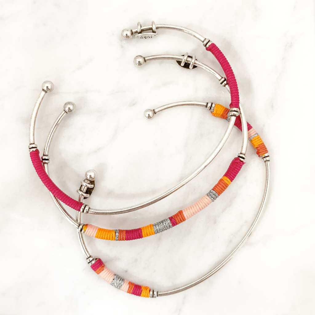 Zanzibar Three-Layered Silver Bracelet