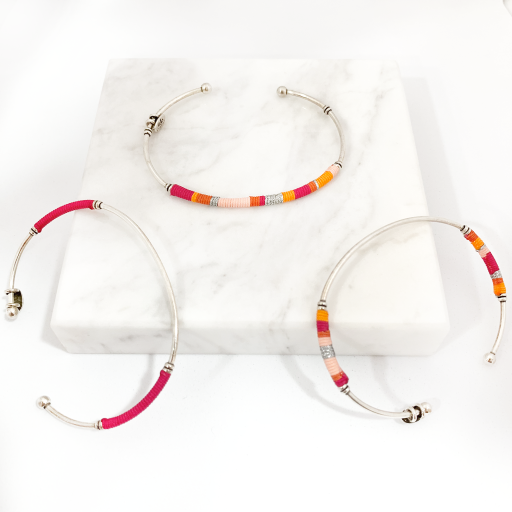 Zanzibar Three-Layered Silver Bracelet
